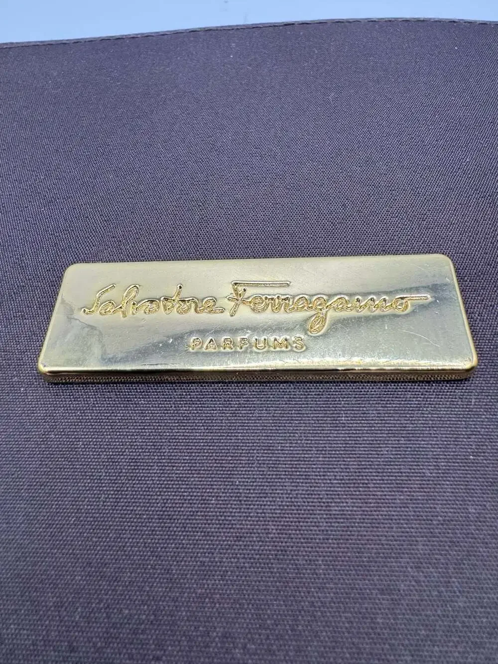 Salvatore Ferragamo Parfums Brown Fabric Toiletry Cosmetics Case GWP
